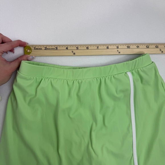 Zella Pants - Zella Recess Lime Green Tennis Skort White Trim XL 14/16 Athletic Golf Skirt